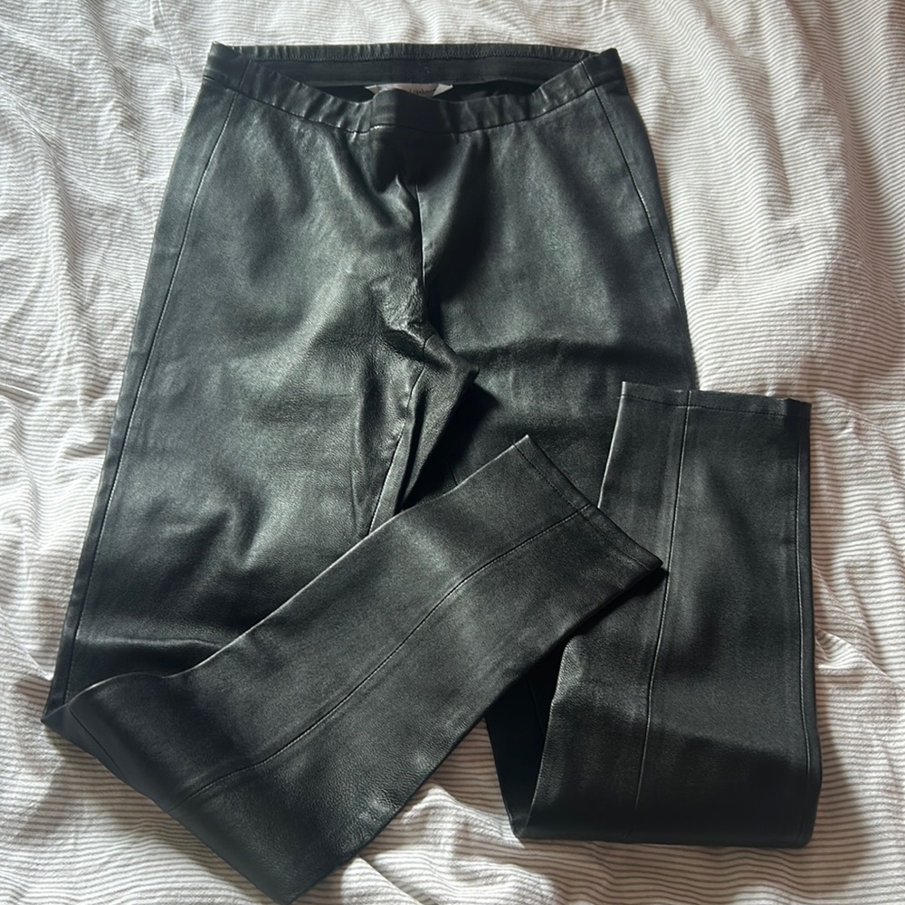 Real leather leggings